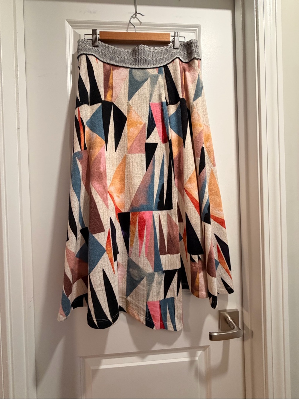 VanessaVirginia from Anthropologie - Abstract Geometric Midi Skirt in Multicolor